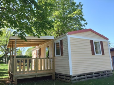 Mobile home Confort 30m² (2 bedrooms-TV) + covered terrace 11 m²