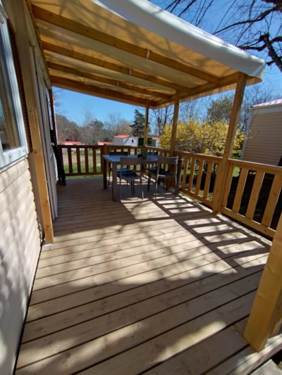 Mobile home Confort 30m² (2 bedrooms-TV) + covered terrace 11 m²