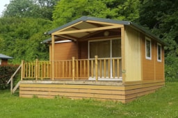 Mietunterkunft - Hütte 25M² / 2 Schlafzimmer - Überdachte Terrasse - Klimaanlage - Camping Du Vieux Château
