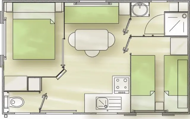 First Mobilhome - 2 Chambres - 22M²