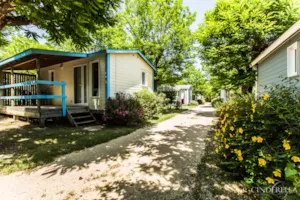 Locatif - Cottage Chalet -2 slaapkamers - 35m² met sanitair - CAMPING LA DIGUE