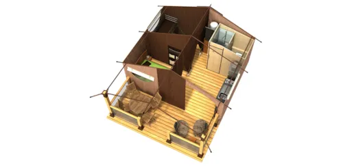 Location - Lodge Victoria 2Ch - 30M2 - image n°8 - Camping Les Acacias