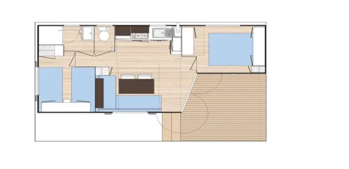 Location - Mobil Home O Hara 2Ch - 29M2 - image n°6 - Camping Les Acacias