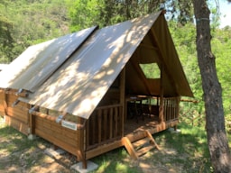 Accommodation - Toile Et Bois N°7  Ecureuil 29 M² Semi Confort - CAMPING ISERAND CALME et NATURE***