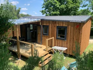 Locatif - Chalet n°3 Cosy 32 m²  tout confort et climatisé - CAMPING ISERAND CALME et NATURE***