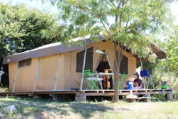 Accommodation - Tent Lodge - 32 Sqm - 4 Ad + 1 Ch - Without Private Facilities - Camping Koawa Forcalquier Les Routes de Provence