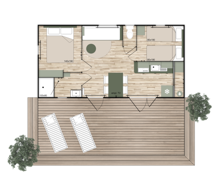 Mobil Home Confort - 2 Chambres