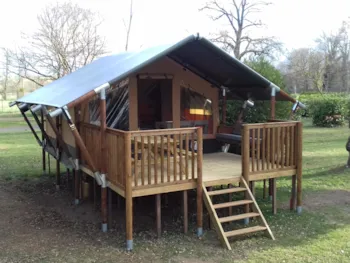Mietunterkunft - Lodge Safari 16M² - Camping Les Loges