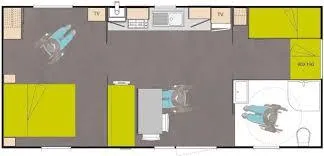 Mietunterkunft - Mobilheim - image n°5 - Base de Loisirs - Camping du Lac Cormoranche