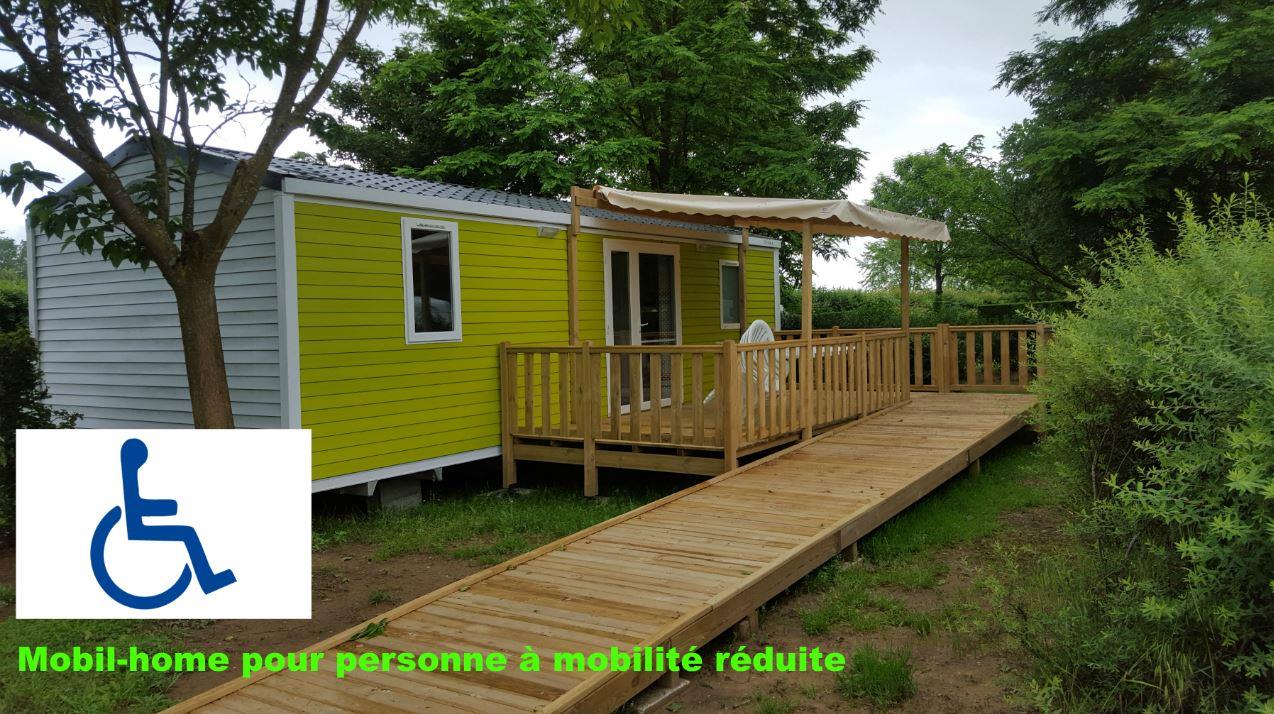 Location - Mobil-Home Pers. Mob. Réduite - Camping Du Lac, Cormoranche-sur-Saône