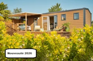 Locatif - Mobil-home Seychelles 3 bedrooms  / air conditioning, dishwasher, 2 bathrooms - Base de Loisirs - Camping du Lac Cormoranche
