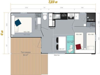Loggia + 2 Bedrooms - 4 people - 24m2