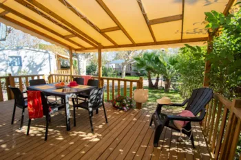 Mietunterkunft - Mobilheim Cosy 34M² - Village Camping Les Pêcheurs