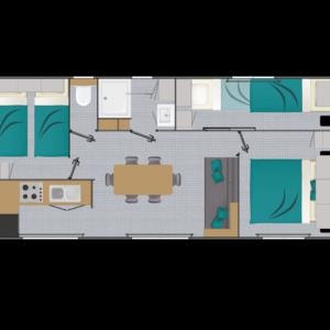 Mobil Home Cosy 34M² /3 Chambres - Terrasse En Bois + Climatisation / Lave Vaisselle 2021