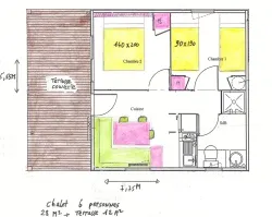 Chalet 28M² (2 Chambres) Avec Terrasse Couverte