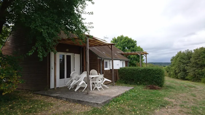 Chalet 35M² (2 Chambres) Terrasse Couverte - Le Parc Des Coteaux 800M Du Camping