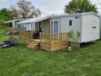 Mietunterkunft - Mobilheim Sirius 46M² 2 Zimmer - Überdachte Terrasse - Camping Les Coteaux du Lac