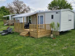 Accommodation - Mobil-Home Sirius 30M² 2 Bedrooms + Sheltered Terrace - Camping Les Coteaux du Lac