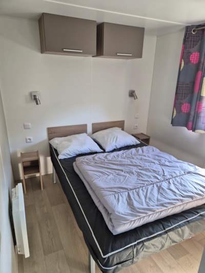 Mobile home. Alizé 48m². 3 bedrooms – 5 people. Semi-covered terrace.