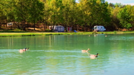 Emplacement Bord de lac tente, caravane ou camping car