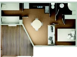 Huuraccommodatie(s) - Chalet Fabre Premium 2 Slaapkamers - image n°8 - Domaine de la Plage