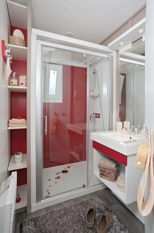 Huuraccommodatie(s) - Premium Plein Air Chalet Met 2 Slaapkamers - image n°6 - Domaine de la Plage