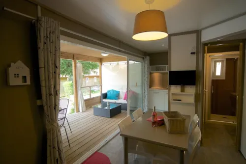 Huuraccommodatie(s) - Premium Plein Air Chalet Met 2 Slaapkamers - image n°3 - Domaine de la Plage