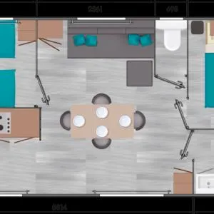 Huuraccommodatie(s) - Premium Stacaravan Met 2 Slaapkamers - image n°8 - Domaine de la Plage