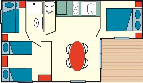 Chalet 42M² (3 Chambres)