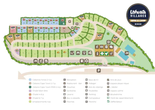 Location - Lodge Feroe 20M² (1 Chambre)  - Climatisation - image n°10 - Ushuaïa Villages - Camping Les 4 Saisons ****