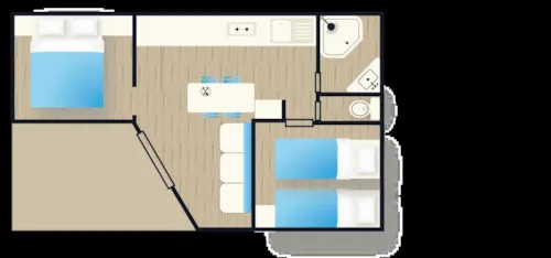 Mietunterkunft - Chalet Reve 2 Zimmers - image n°6 - GERVANNE CAMPING