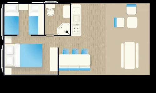 Mietunterkunft - Tente Lodge Luxe 2 Zimmers - image n°6 - GERVANNE CAMPING