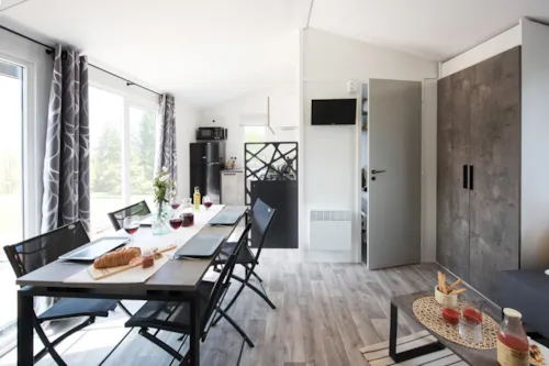 Mietunterkunft - Mobilhome Premium Klimatisiert  2 Zimmers - image n°2 - GERVANNE CAMPING
