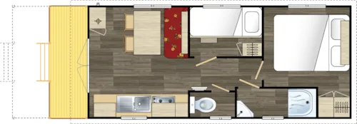 Accommodation - Roulotte 2 Bedrooms - image n°6 - GERVANNE CAMPING