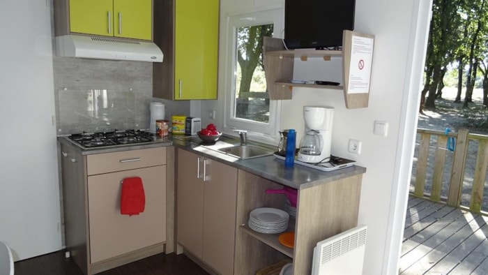 Mobil Home Provence - Evasion Confort 33M² - 3 Chambres +Tv + Climatisation +Terrasse Couverte 11M²