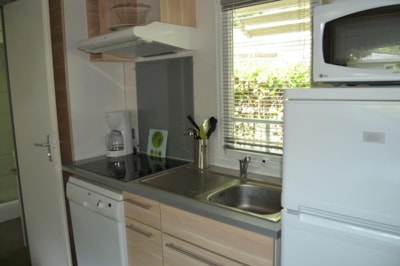 Mobil Home  Lavande CONFORT 26m² - 2 Bedrooms + TV + air-conditioning +Half-covered terrace 7m²