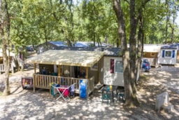 Mietunterkunft - Mobilheim Provence Confort 33M² - 3 Schlafzimmer +Fs + Klimaanlage +Überdachte Terrasse 11 - Flower Camping LES TRUFFIERES