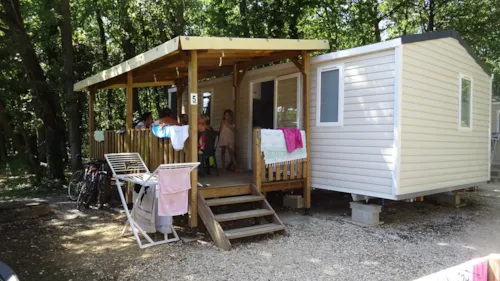 Location - Mobil Home Lavande Confort 28M² 2 Chambres +Tv + Climatisation +Terrasse Couverte 11M² - image n°1 - Flower Camping LES TRUFFIERES
