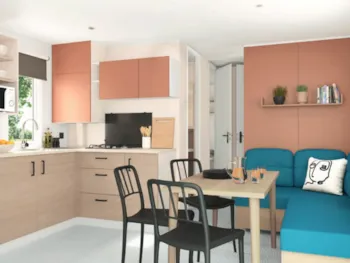 Mietunterkunft - Mobilhome Loggia Premium 27,6M² (3Ch-6Pers) + Terrasse Couverte 8M² + Tv + Clim - Flower Camping LES TRUFFIERES