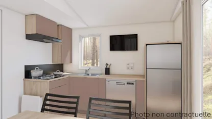 Mobil-Home Prenium 20M² 1 Chambre + Tv+ Climatisation + Lave-Vaisselle + Terrasse Couverte 10M²