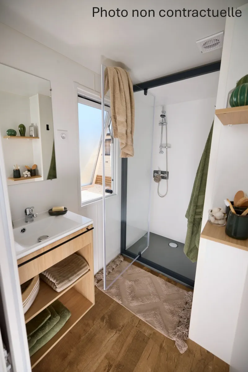 Mobil-Home Premium 29M² 2 Chambres + Tv+ Climatisation + Lave-Vaisselle + Terrasse Couverte 15M²