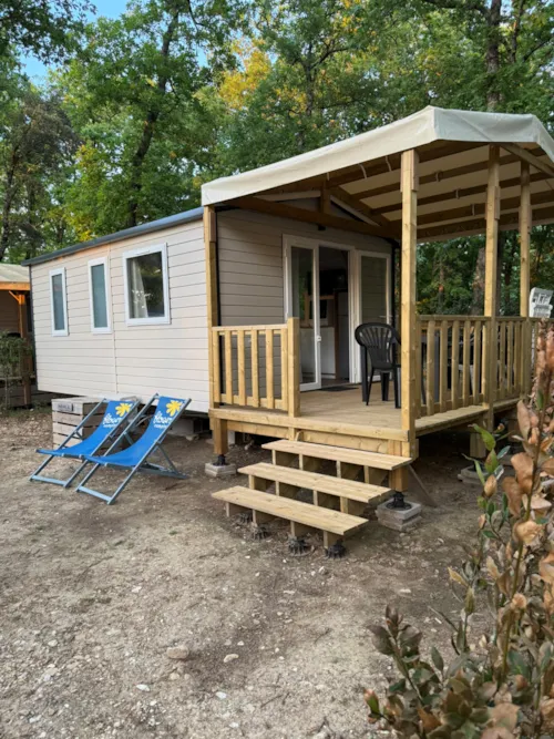Accommodation - Mobile-Home Premium 20M²  1 Bedroom +Tv + Air-Conditioning + Dishwasher + Sheltered Terrace 10M² - image n°4 - Flower Camping LES TRUFFIERES
