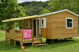 Accommodation - Wooden Mobile Home - Camping CHAMP LA CHEVRE
