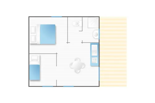Location - Chalet Mélèze - image n°9 - Camping CHAMP LA CHEVRE