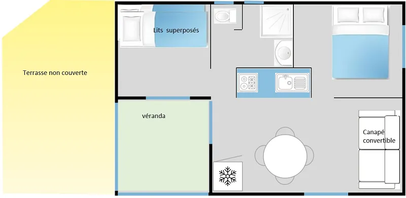 Chalet Alizé Véranda 2 Chambres