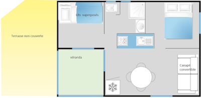 Chalet Alizé veranda 2 bedrooms — 7