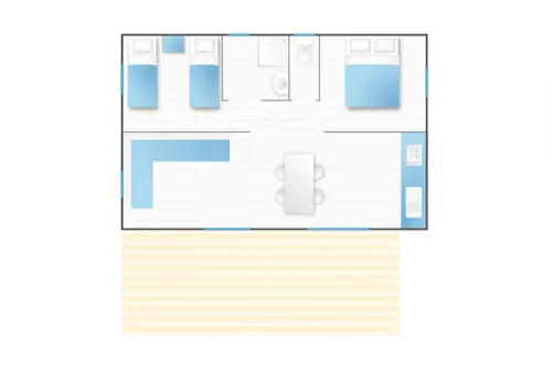 Location - Chalet Charlay 2 Chambres - image n°8 - Camping CHAMP LA CHEVRE