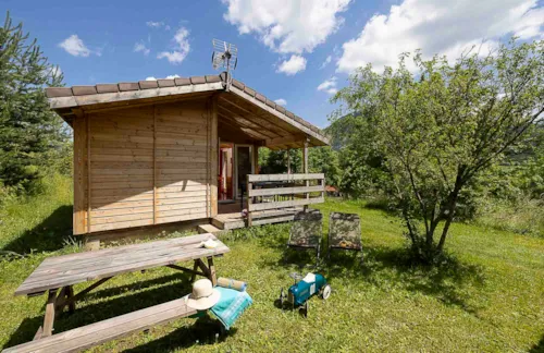 Location - Chalet Alizé 2 Chambres - image n°2 - Camping CHAMP LA CHEVRE
