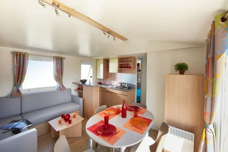 Mobil-Home Confort 33M² 3 Chambres - Terrasse Semi-Couverte - Climatisation
