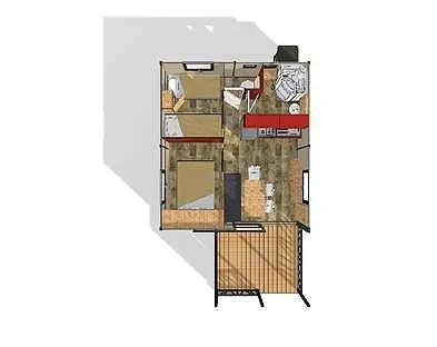 Chalet Confort 25M² 2 Chambres  - Terrasse Couverte - Climatisation